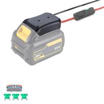 Battery Output Dock Adapter with Serviceable Control Section for 14.4V 12V 18V 20V Battery Workshop Project Use and Garage Task Work Daily