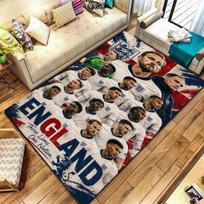 England National Football Team Carpet Rug for Living Room Bedroom Home Sofa Decoration,Kids play Non-slip Floor Mat 60x90cm( 23x35in ) black