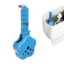 Toilet Tank Cleaning Tablet Holder Adjustable Metal Hook Versatile Toilet Bowl Hanging Cleaner Hanger For Bathroom Use mėlyna