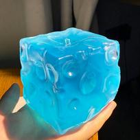 Coconut Oil Cheese Cube Stress Ball Shapeable Non-Sticky Squeeze Fidget Toy For Office Worker Stress Relief Holiday Gift