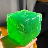 Coconut Oil Cheese Cube Stress Ball Shapeable Non-Sticky Squeeze Fidget Toy For Office Worker Stress Relief Holiday Gift