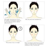 Reusable Anti-Wrinkle Nose, lip and cheekbone Silicone Mask 2pcs white
