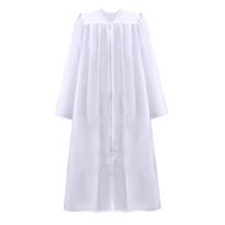 White Clergy Robe Costume Church Role Play Performance Priest Cosplay Long Sleeve Academic Gown 3XL white