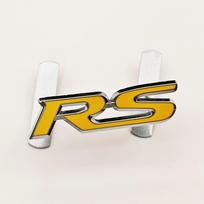 3D Metal Car Front Grille Emblem RS Logo Badge Rear Trunk Fender Sticker For Honda FIT CRV Jazz Civic HRV Jade City z62  Acceessories yellow