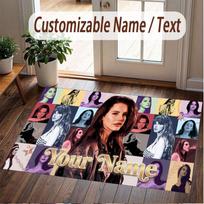 Custom Name Crystal Velvet Rug,Lana Del Rey Comfortable Anti Slip Floor Mat For Room Decoration 60cmx90cm