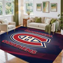 Montreal Canadiens Design Crystal Velvet Rug Soft Decorative Mat for Bedroom Entrance 80cmx120cm
