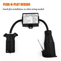 Car Converter US 7-Way Plug To Eu 13-Pin US 7 Way to EU 7 US 4 to EU7 Round Connector Trailer Light Converter Accessories US 7Pin to EU 13Pin
