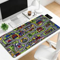 Kids Cartoon Town Road Map Desk Surface Color Gaming Area Non Slip Rubber Extended Keyboard Space Laptop Office Workstation Zone 800x300x2mm