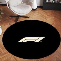 Formula 1 (14) Round Office Rug Decorative Floor Rug for Office Bedroom Living Room and Home Space 80cmx80cm