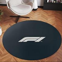 Formula 1 (14) Round Office Rug Decorative Floor Rug for Office Bedroom Living Room and Home Space 80cmx80cm