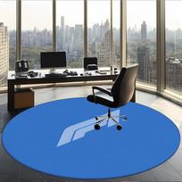 Formula 1 (14) Round Office Rug Decorative Floor Rug for Office Bedroom Living Room and Home Space 120cmx120cm