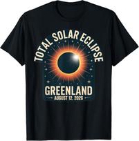 Total Solar Eclipse Greenland August 12, 2026 T-Shirt 130 black