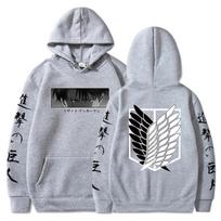 European-Size Attack on Titan Hoodie - Levi Design white