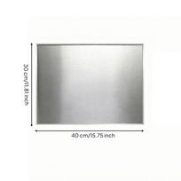 Šlifuoto nerūdijančio plieno plonas sieninis ekspozicinis lenta su kabliuku ir metalu 40*30cm white
