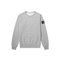 STONE ISLAND Logo Appliquéd Mélange Cotton Jersey Sweatshirt 711562720-V0M64 M white