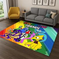 3D R-Rainbows Friends Animacinis Žaidimas Kilimas Kilimas Miegamojo Svetainės Sofos Žaidimų Kambario Durų Kilimėlis Namų Dekoras, Vaikų Zonos Kilimas Neslystantis 40cmx60cm blue
