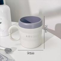 Thickened Washbasin Cup Bamboo Joint Toothbrush Cup Anti-drop and Durable Tooth Cylinder Light grey gray