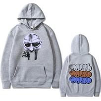 Hip Hop Raperis Mf Doom Kaukė Madlib Madvillain Grafinis Džemperis su Gobtuvu Vilnos Gatvės Apranga M white