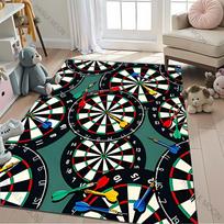 3D Printing Sport Carpet Dart Target Carpet Game Room Living Room Bedroom Non-slip Carpet Door Mat Birthday Rug Gift Fast Arrive 40x60cm (16x24in) white