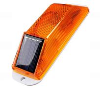 Solar Strobe Warning  Light Outline Safety Traffic Night Warning Flashlight   Construction Obstacle Flashing Light geltona