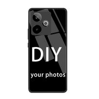 Tempered Glass Phone Case For Realme GT 7 Pro 7T 14 14T 6 6T Neo 3 3T GT 2 Neo 2T Note 50 DIY Personalize Photo Back Cover Funda Realme 14T 5G gray