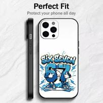 Meme 67 Six Seven  Phone Case For iPhone17,16,15,14,13,12 Plus,Max Soft Silicone Black Cover iPhone12PROMAX