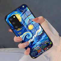 Van Gogh Oil Paintings Phone Case For Samsung S26 S25 Plus S20 S20 Plus S22 Ultra S23 FE S21 Plus S21 Ultra Glass Cover Samsung S21 Ultra blue
