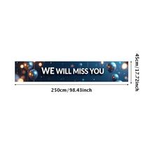 Celebration Backdrop Balloon Watercolor Banner Memory Event Decoration Party Background For Retirement Party Farewell Party blue
