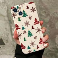 Creative Winter Snowflakes Christmas Phone Case For Samsung Galaxy S25 Ultra S24 S23 S22 S21 S20 Plus FE A15 A35 A54 A55 Cover Galaxy A35 5G gray