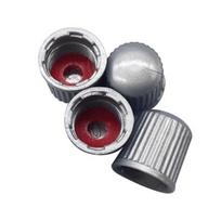 Set of 4 Gray Wheel Valve Stem Caps 36111095436 for BMW Exterior Parts black