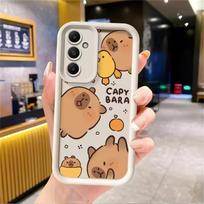 Animacinis mielas kapibara Samsung Galaxy dėklui S24 S23 S22 S21 Ultra Plus Fe A55 A54 A53 A52 A35 A25 A15 A14 5G telefonui Y2k dangtelis Samsung S24