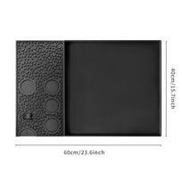 Custom Coffee Machine Silicone Mat with Logo: Italian Style Tamper, Bean, Utensil & Draining Storage. black