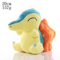 Pokemon pliušinis žaislas Anime Pikachu Cyndaquil Chikorita Totodile Mielas pliušinis žaislas Quilava kimštas lėlė Kalėdos Helovino dovanos vaikams blue