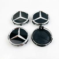 2026 New Car Wheel Center Hub Caps Cover 4Pcs 75mm for Mercedes Benz Amg logo B/C/E/S Class A Class C200L GLC GLK CLA W166 W163 W221 black