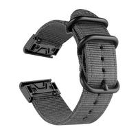 Replacement Strap for Garmin Fenix 8/7X/6X Pro/5X/5X Plus/3 HR/Tactix Charlie 22/26mm Braided Nylon, Quick-Release 22mm black