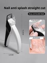 Kaniu Nail Anti Splash Straight Cut Nail Clipper U Shaped Fake Nail Scissors Tip Edge Cutter Manicure Cutting Art Tools white