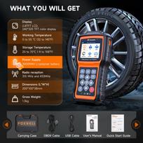 FOXWELL T2000 PRO TPMS Programavimas Padangų Slėgio Monitorius TPMS Jutiklis Relearn Aktyvuoti OBD2 Padangų Slėgio Sistemos Diagnostikos Įrankis auksas