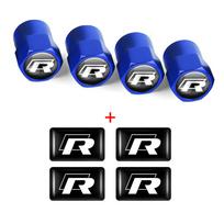 Car Metal Wheel Tire Valve Caps 3D Epoxy Badge Interior Sticker for Volkswagen VW GTI R Touareg Passat Scirocco Polo Touran Golf