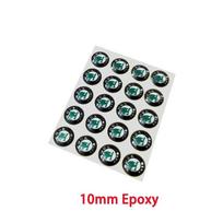 10 vnt. 14 mm automobilio nuotolinio rakto lipdukas emblema Skoda Octavia Kodiaq Fabia Superb Rapid Kamiq Karoq Derivati Yeti Enyaq A7 white