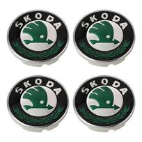 4 vnt. 56 mm automobilio emblema ratlankių dangteliai lipdukai Dangtelio ženkleliai Skoda Octavia MK2 MK3 3 A7 Fabia Karoq Kodiaq Superb Rapid