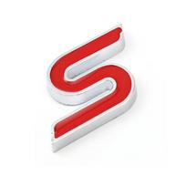 3D Metal S Logo Front Grille Emblem Badge Car Rear Trunk Stickers For Ford Focus BEKF3 Fiesta Escape Ecosport Kuga Mondeo Accessories