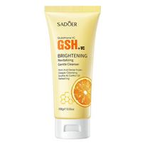 SADOER Glutathione VC Šviesinantis veido prausiklis 100g - Vitaminas C ir Niacinamidas Giliai valantis veido prausiklis riebiai odai, poroms ir spindinčiai odai beige