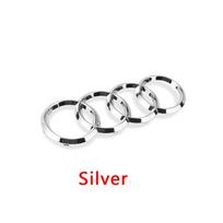 4 Ring Logo Car Hood Front Bonnet Grill Rear Trunk Emblem Badge Sticker Decal Accessories For Audi A3 A4 A5 A6 A7 Q2 Q3 Q5 Q8 TT Rear 202mm Radian