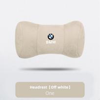 Luxury Suede Car Logo Headrest Neck Pillow Lumbar Support For BMW X1 X2 X3 X5 X4 X6 X7 G30 G20 G32 G11 G12 F40 F30 F20 F10 F34 1 Piece