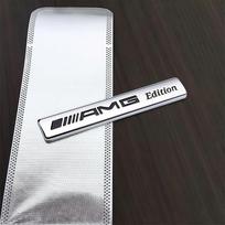 1Pcs 3D Metal Stickers Car Body Side Fender Emblem Decal For Mercedes Benz AMG GLC W203 W206 W220 W205 W211 W212 W201 W210 W108 white