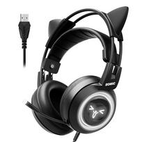 SOMIC G951pink Gaming Headset Cat Ear Headphone USB Gaming Headphones With LED  Light, 7.1 Virtual Surround Sound