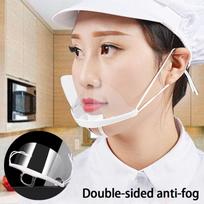 Cooking-Specific Catering Mask Kitchen Transparent Protective Face Shield 10-Pack A beige
