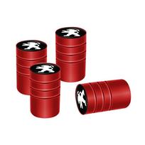 4Pcs Car Styling Metal Wheel Tire Valve Caps Dust Accessories For Peugeot 206 307 308 207 3008 208 407 508 2008 5008 301 406 408 red