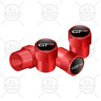 4Pcs/Set GT Emblem Car Wheel Tire Valve Caps Metal Stem Dust Proof Cover For Peugeot GT 308 508 3008 5008 2008