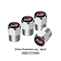 4pcs Car Wheel Tire Valve Cap Stem Cover Auto Accessories For Toyota GRsport HFDYN8 Hilux Aygo Yaris Corolla Rav4 CHR Auris Cruiser